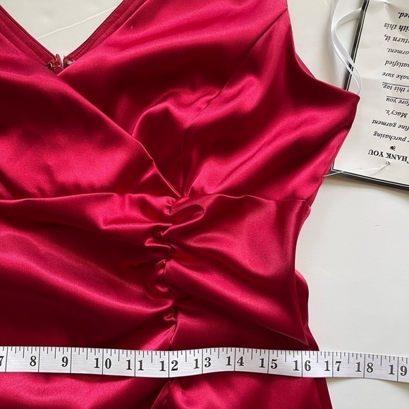 NWT! ($130) Betsy & Adam Women's Red Silk Satin Dress Formal Evening Prom, 14 - Picture 10 of 12